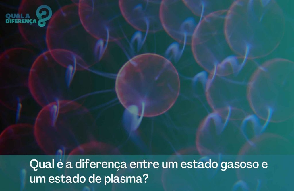 Qual é a diferença entre um estado gasoso e um estado de plasma?